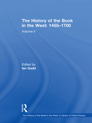 cover image of The History of the Book in the West
